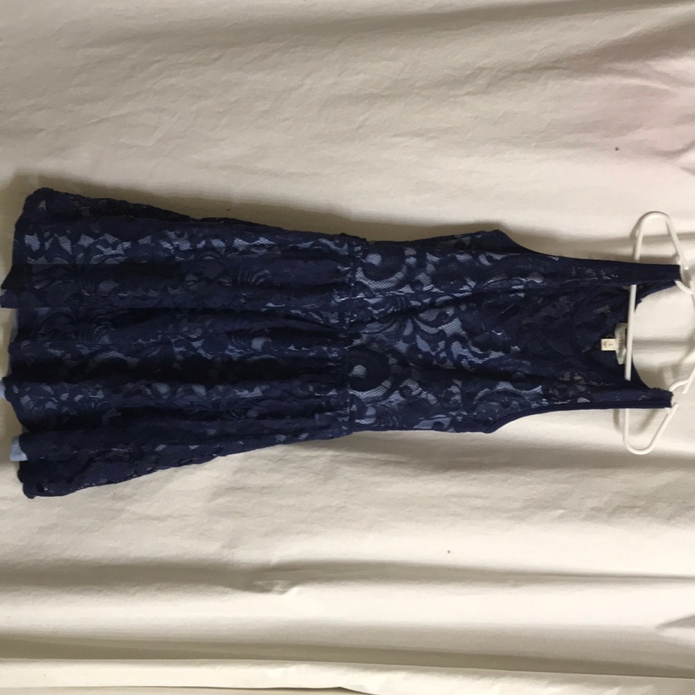 Blue lace dress